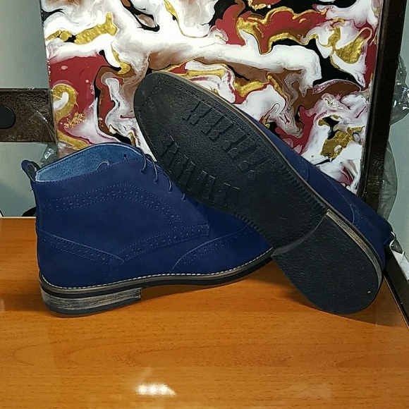 Mens "Ricardo" Suede Leather Lace Up Chukka Boots - Picture 7 of 7